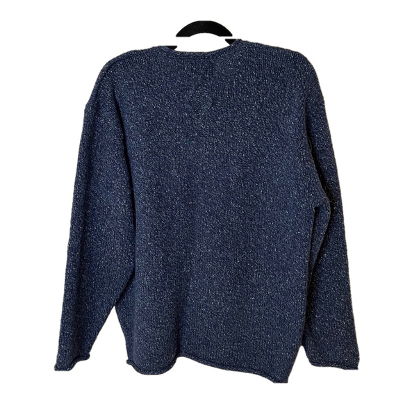 Vintage Ireland's Eye Wool Silk Speckled Sweater Blue Men's M - Picture 3 of 11